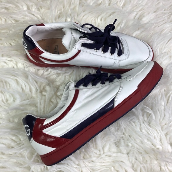 Dolce \u0026 Gabbana Shoes | Dolce Gabbana Rhinoceros Sneakers White Red | Poshmark